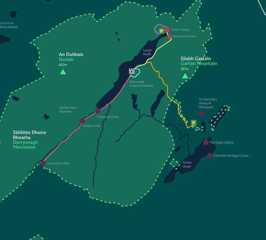 Glenveagh Trail Map