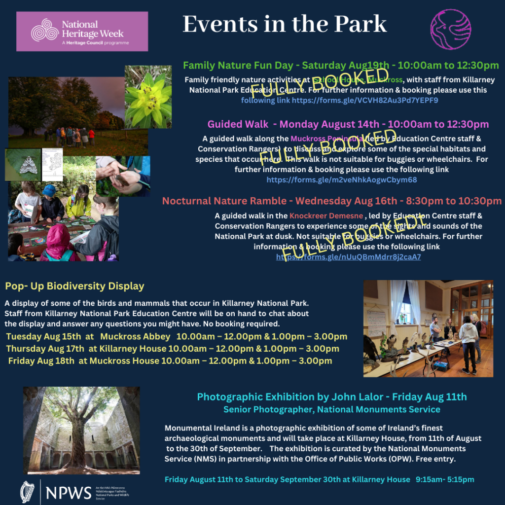 Poster with Events for Heritage Week